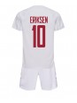 Danmark Christian Eriksen #10 Replika Borta Kläder Barn VM 2022 Kortärmad (+ byxor)